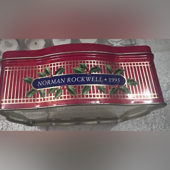 Vintage Snickers Tin Norman Rockwell Christmas Tin 1995 Edition Metal Canister - Picture 3 of 7